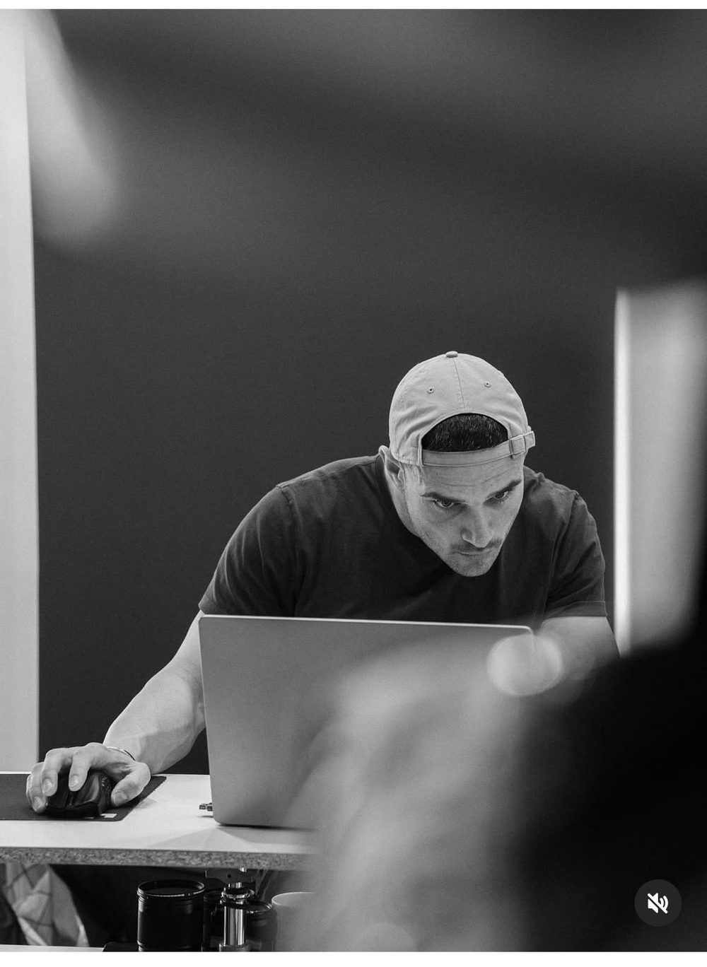 Person working at a laptop